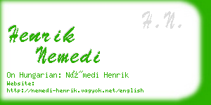 henrik nemedi business card